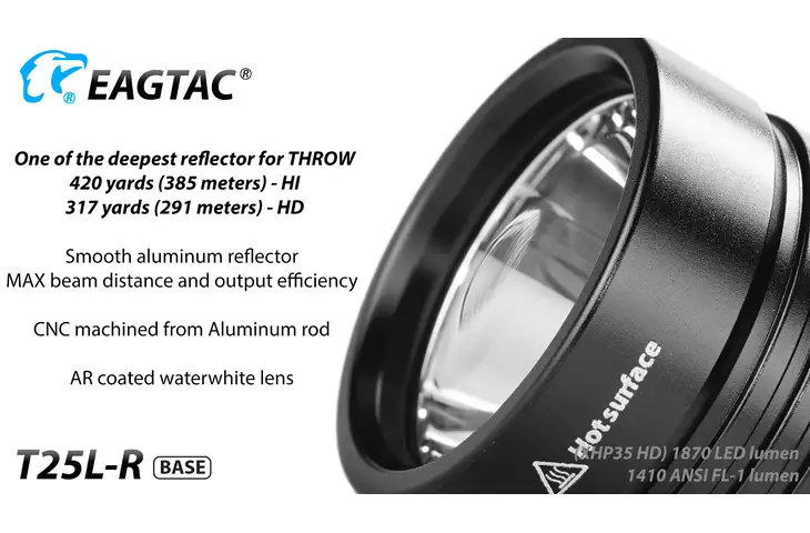 EAGTAC USB Rechargeable T25LR XHP35 Tactical Flashlight Base w/ Free Shipping and Handling — 2 models - view 8